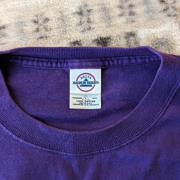 Delta Men's Long Sleeve Graphic T-Shirt - Large - Purple - Picture 4 of 4